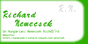 richard nemecsek business card